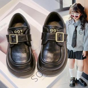 Girls' Shoes 2025 Spring New Children's Soft Sole British Style Small Leather Shoes for Middle and Large Children Girls Fashion Princess Shoes
