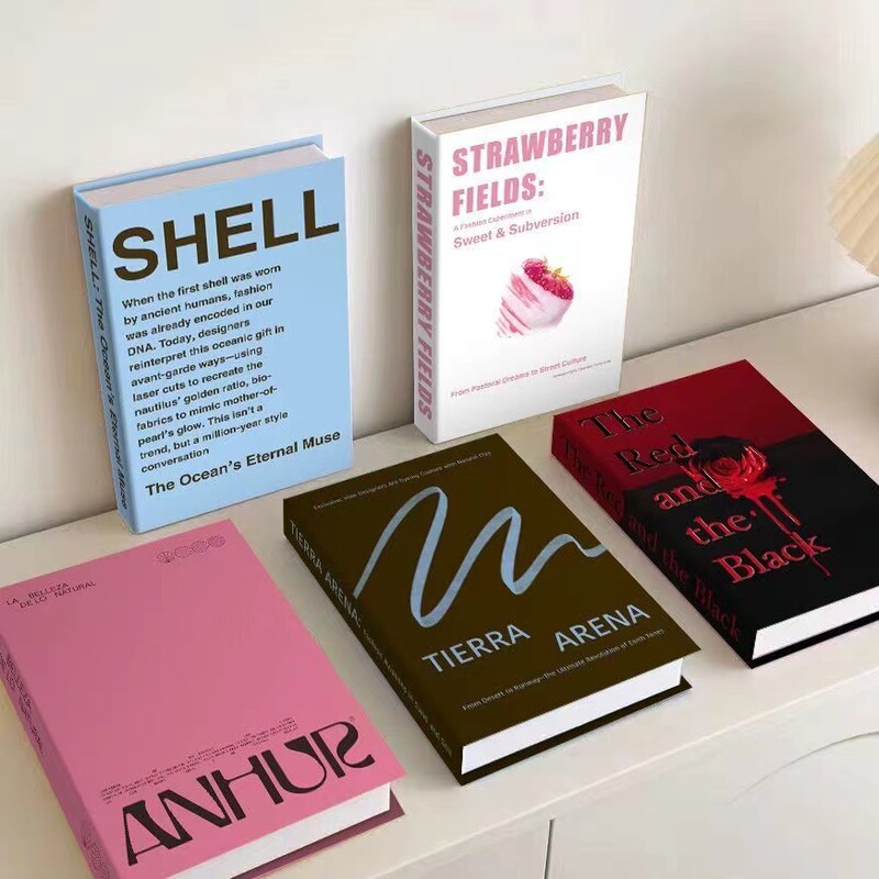 Ins Retro Style Artificial Fake Book Props Ornaments Model Room Studio Soft Decoration Coffee Shop Photo Display Props