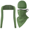 Street sports set, silk triangular scarf, mask, cloak, sun protection, 3 piece set