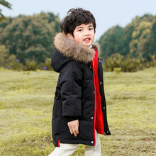 兒童羽絨服男童中長款2021新款女童韓版中小童兩面穿羽絨外套批發