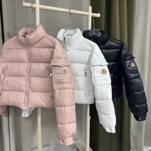 外贸跨境肯豆女短款冬季新款女士蒙M家女款棉服高腰女装休闲外套