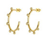 Cross -border lady's golden hoop ear ring, hoop earrings and 14 gold -plated, low -allergic fashion jewelry girls