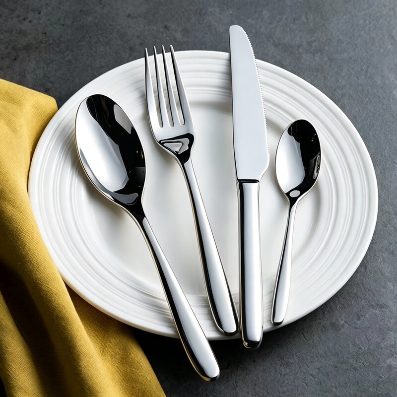 304 Stainless Steel Dinner Knife, Fork, Spoon, Tableware, High-End Luxury Minimalist Hotel Restaurant Steak Knife and Fork Set 304 Stainless Steel Dinner Knife, Fork, Spoon, Tableware, High-End Luxury Minimalist Hotel Restaurant Steak Knife and Fork Set