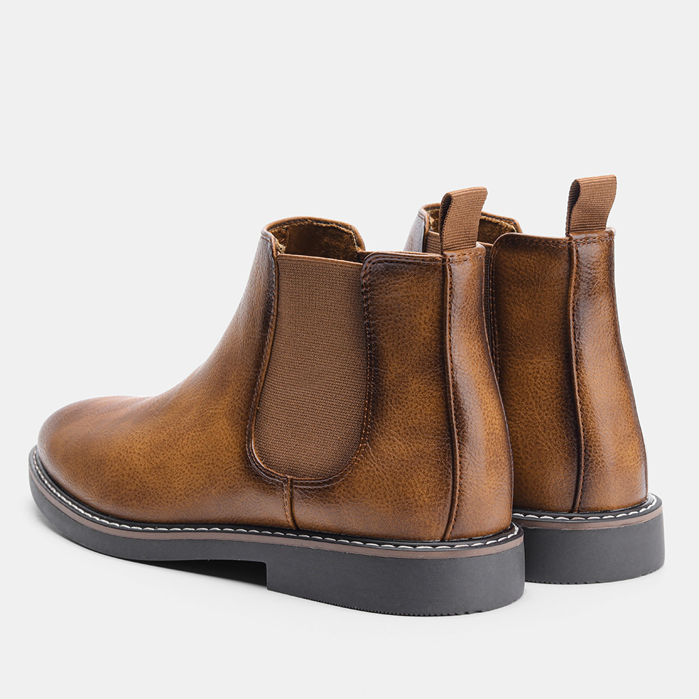 Herren Britische Herrenschuhe Polnische Farbe Mode Retro Herren Übergröße Stiefeletten Stiefeletten_voghion.com