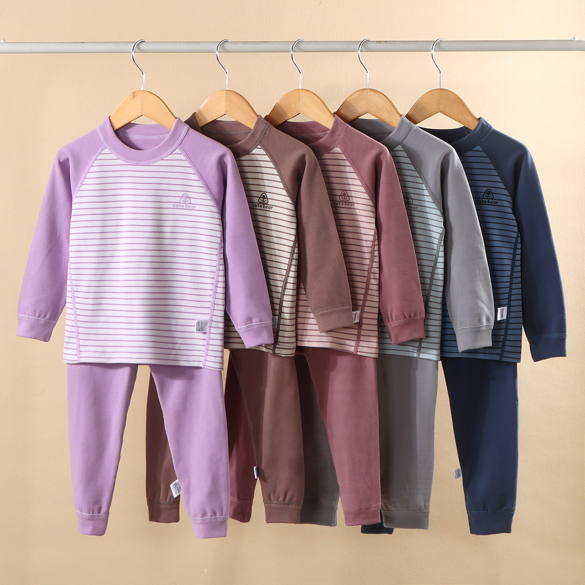 Su bebé, ropa interior caliente, pantalones de otoño para niños, conjunto de ropa interior para bebés sin hueso, 2024