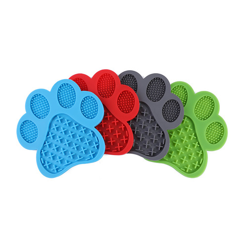 Amazon Silicone Pet Supplies Slow Feeding Mat Licking Mat Slow Feeding Mat Dog Head Dog Paws Mat Dividing Plate