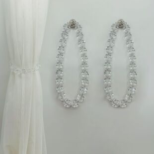 in stock Crystal Chain Magnetic Buckle Curtain Strap Curtain Accessories Curtain Buckle No Punching No Installation Curtain Strap