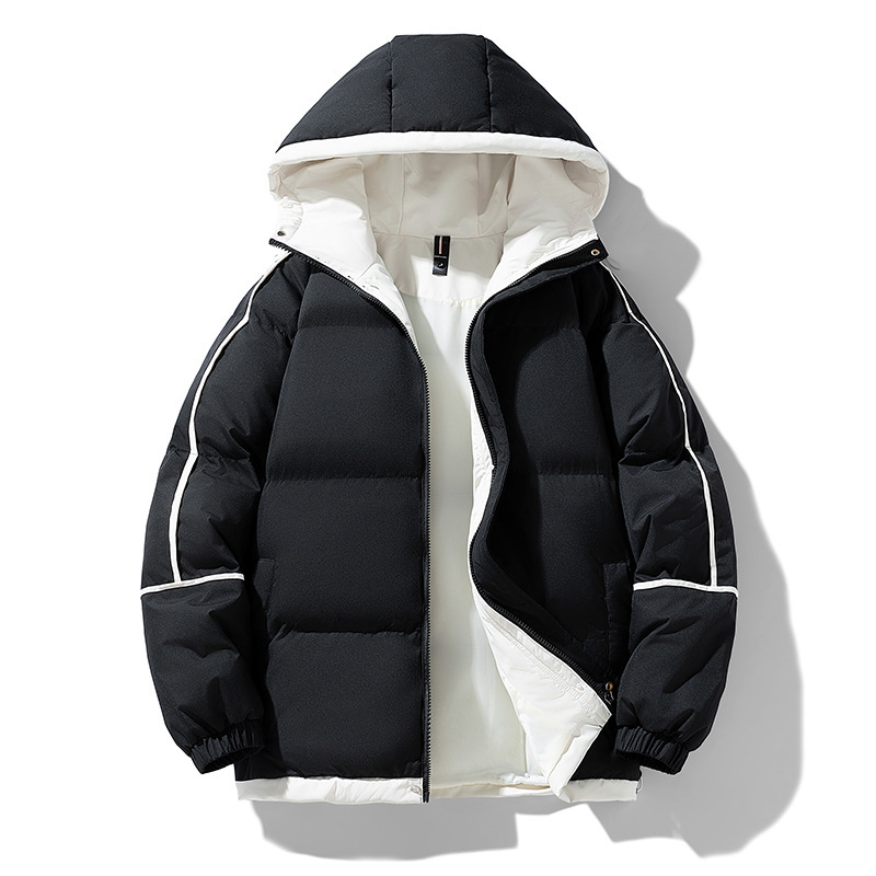 新款棉服棉衣男情侣落肩袖连帽面包服休闲棉衣工装棉衣11色高端品|undefined