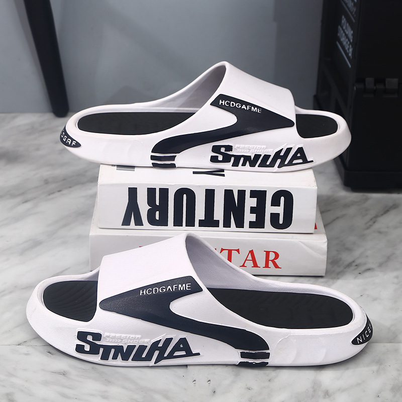 2024 New Men's Slippers Trendy Summer Outdoor Couple Home Thick Sole Anti-Slip Beach Cool Slippers for Men