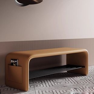 Shoe-Changing Bench for Home Use, Trendy Light Luxury with a High-End Feel, Can Be Used as a Seat, Integrated Shoe Cabinet, Entryway Bedroom End-Of-Bed Bench