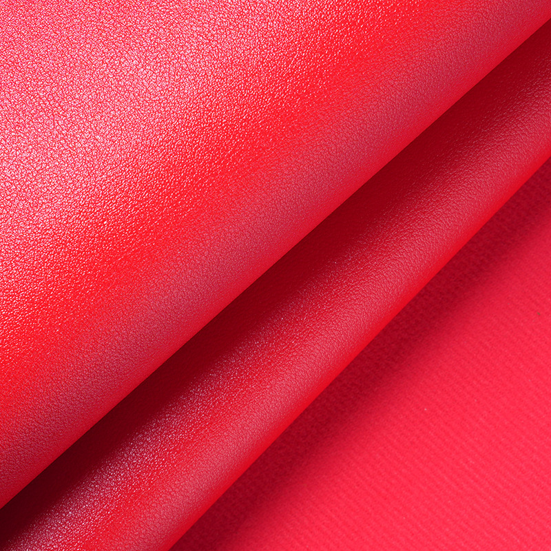 Pvc 1.2 Thick Nappa Pattern Sheepskin Imitation Cotton Velvet Bottom Leather for Bags, Sofas, Car Seat Cushions, Thick Leather, Belt Leather, Artificial Leather