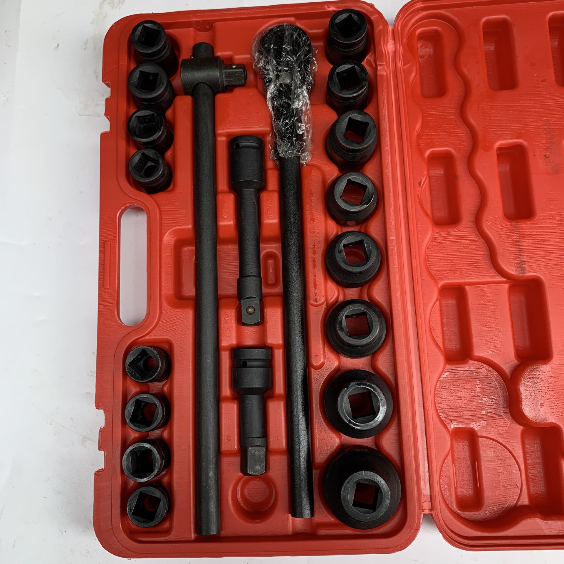 21件套3/4重型风炮套筒组套重型六角套筒十二花套筒扳手汽修工具