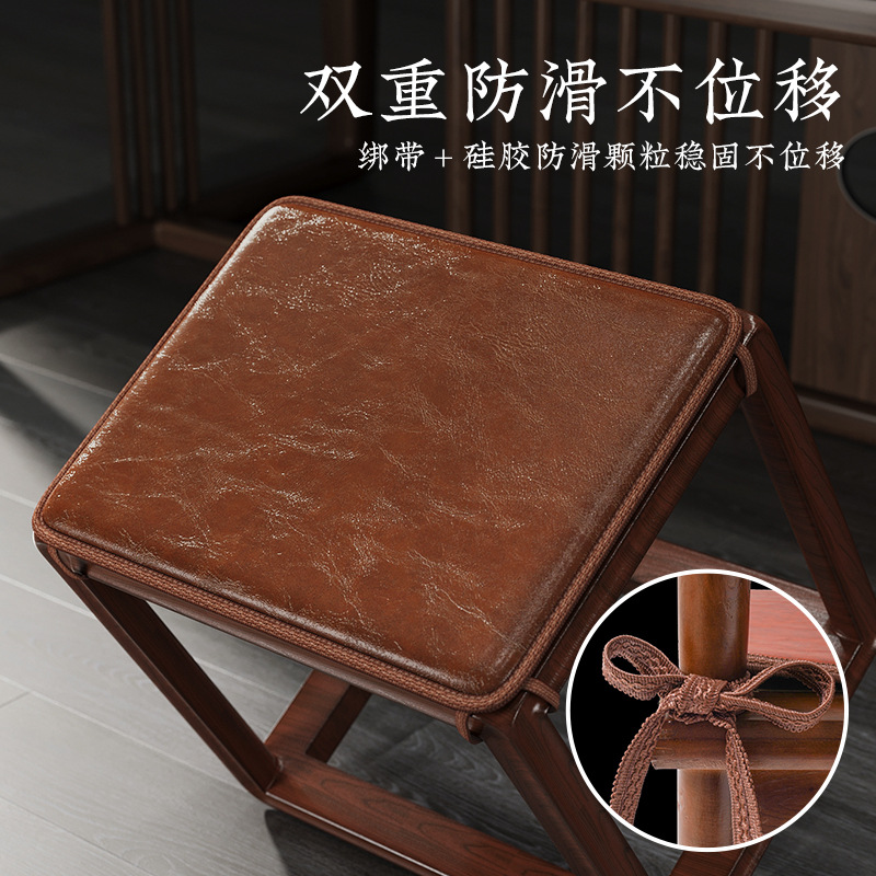 Cojín de asiento de cuero grueso nuevo tipo de cordón antideslizante silla doméstica cojín de asiento de la silla de jefe cojín impermeable