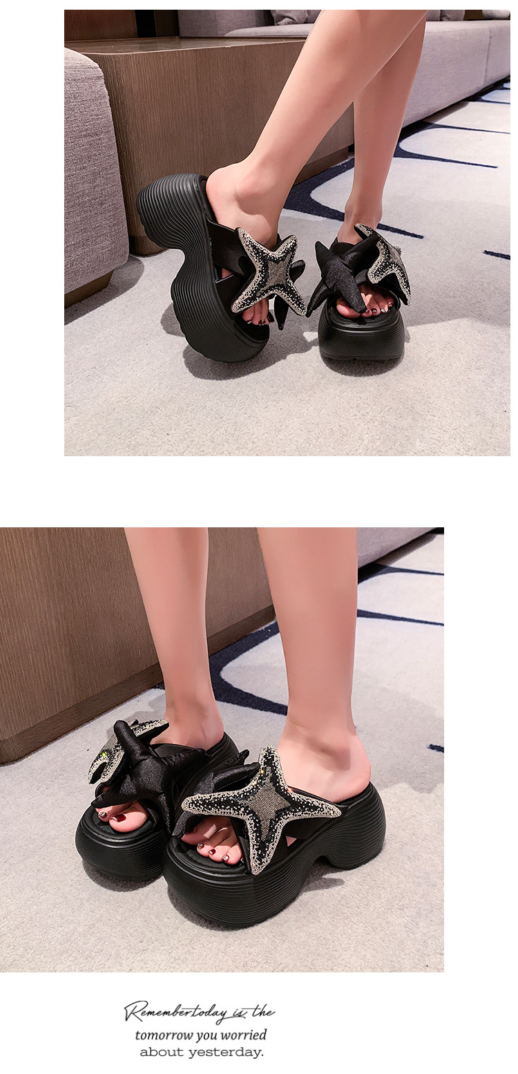 Women's 8.5 Cm Platform Sandals With Rhinestones Unique Fashionable Design Perfect For Skirts New Style_vogvips.com