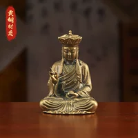 Статуя бодхисаттвы Кsitigarbha из латуни, ретро настольный декор для дома и поклонения