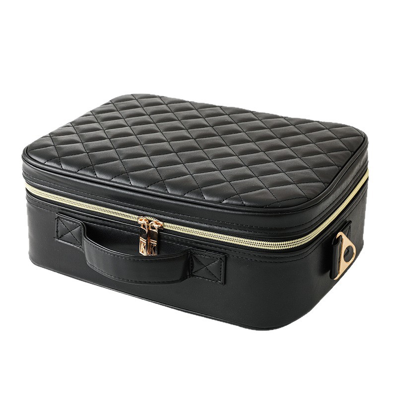 Bolsa de maquillaje con espejo de lámpara LED de gran capacidad maquillaje especial de alta calidad portátil desmontable caja de maquillaje pu