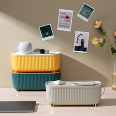 Patch board storage box desktop data cable organizer artifact shielding cable manager power socket row box