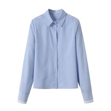 Z跨境欧美风2025新款时尚气质女装批发POLO领长袖衬衣 4387810