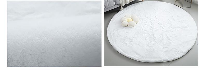 Imitation Rabbit Fur Round Carpet Ins Style Accessible Luxury Thickeneded Living Room Coffee Table Blanket Plush Dressing Table Bedroom Bedside Mat