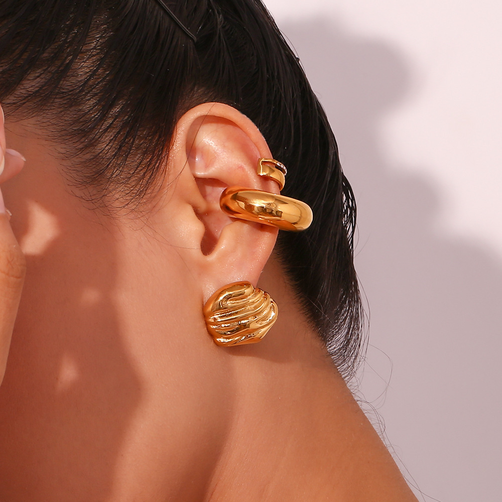 19g Weight 316L Stainless Steel Ear Needle Material 18K Gold Plated Plating Material Earrings, Ear Studs Classification 1 Pair Quantity Daily, Street Occasion 316L Stainless Steel Material Geometric, Flower Pattern All Seasons Season Women's Gender Retro, Simple Style Style Waterproof Non Tarnish, Surgical Steel, Plating Craft 18K Gold Plated 316L Stainless Steel Geometric Flower Waterproof Non Tarnish Surgical Steel Retro Simple Style Earrings Ear Studs For Women's 15