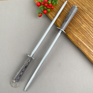 New product in stock sharpener bar cross-border high carbon steel black color wood sharpener kitchen tool sharpener high hardness for butcher