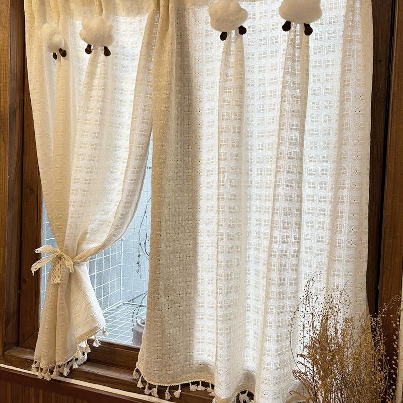 Японская марлевая занавеска для bay window, маленькая оконная короткая занавеска для спальни кухни перегородочная занавеска дверь полуприкрытие, затемнение, французский стиль