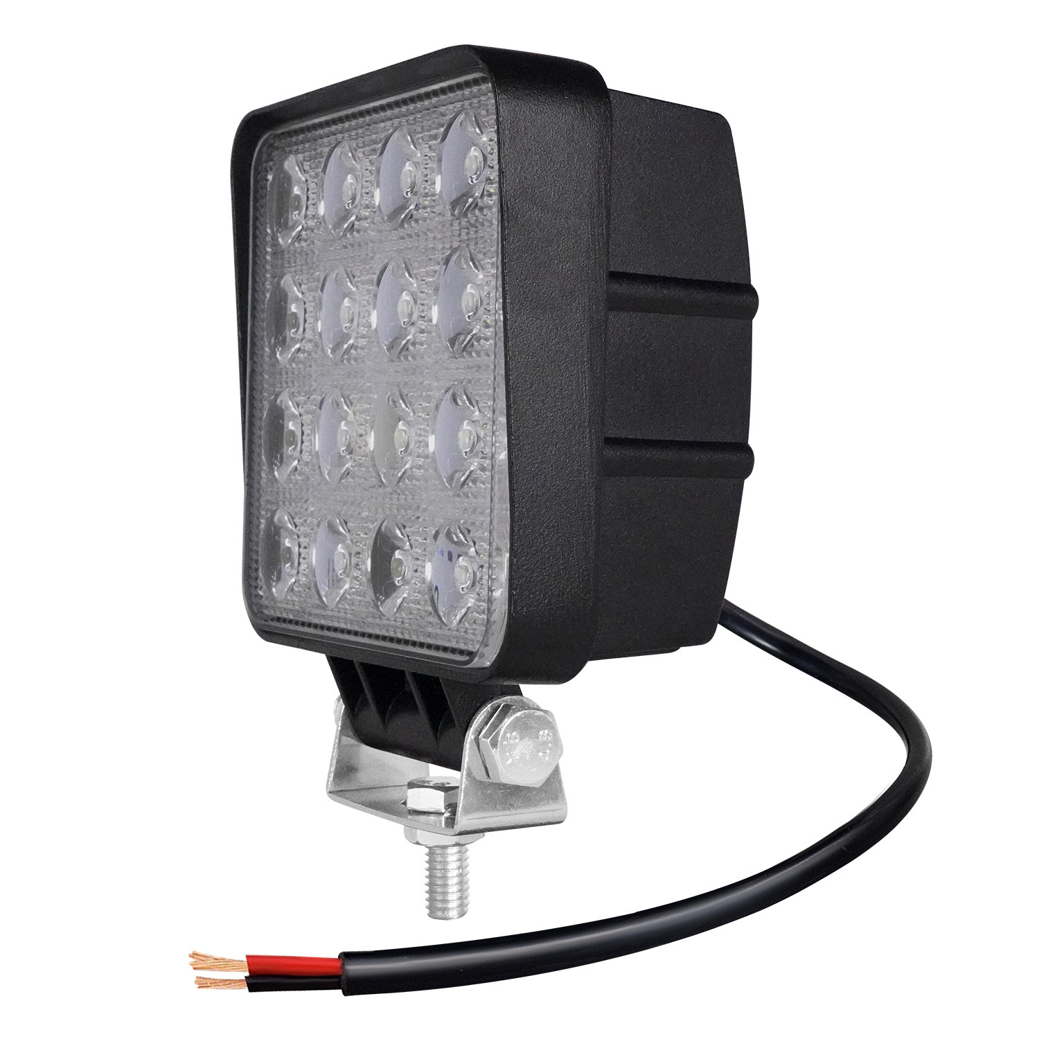 4 pulgadas cuadrado led48w luz de trabajo lámpara de coche proyector de la lámpara del vehículo todoterreno faro del coche LED lámpara de la cáscara