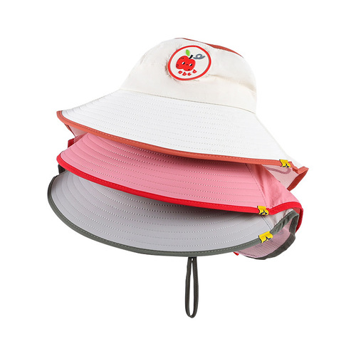 Children's sun hat, unisex sunshade hat, fisherman's hat with large brim, shawl-style hat, summer thin UV protection hat
