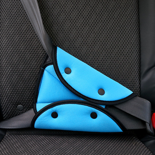 安全带限位器 汽车三角柔软针织布可折叠按扣式便捷安全带固定器
