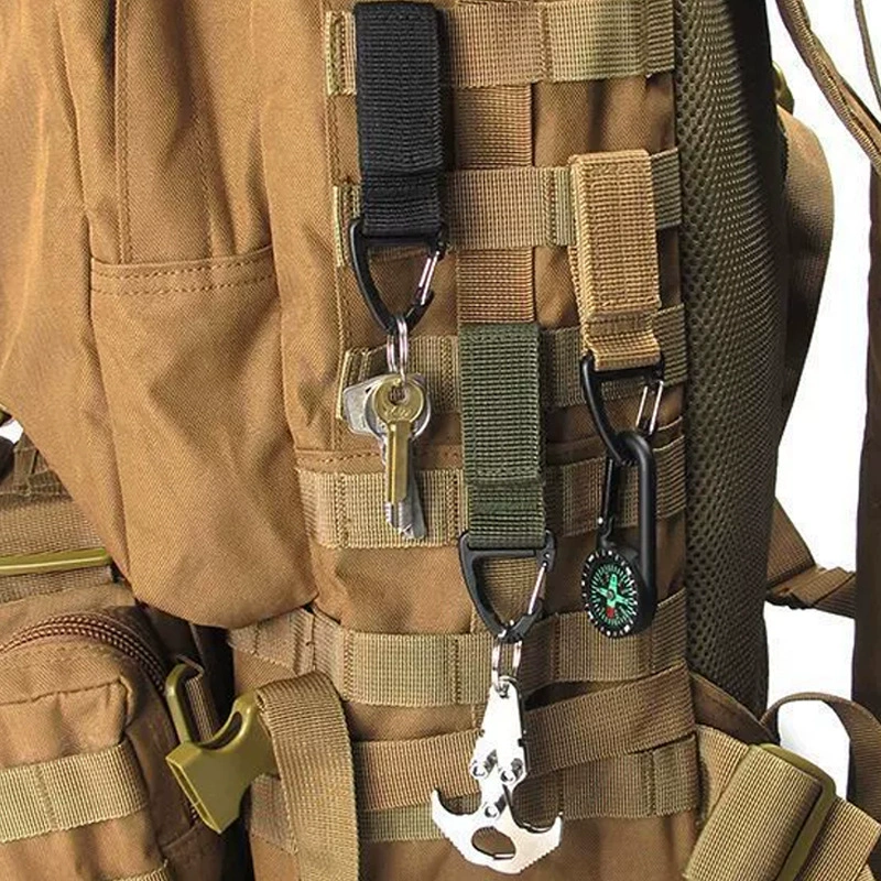 Travel tactics nylon universal backpack for camping, climbing keychain