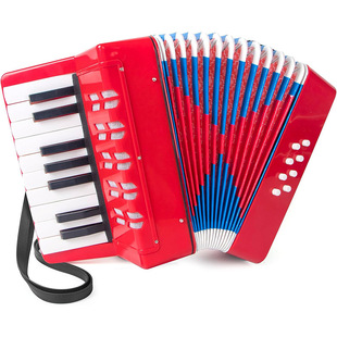 Factory Direct Sale 17-Key 8-Bass Children's Accordion with Strap Amazon Best-Selling Children's Keyboard Instrument Wholesale