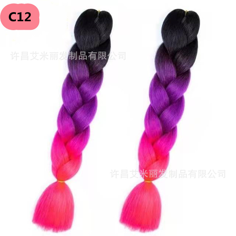 Trenzas africanas con cabello rosa渐 – materiales de alta temperatura, estilo boxeador