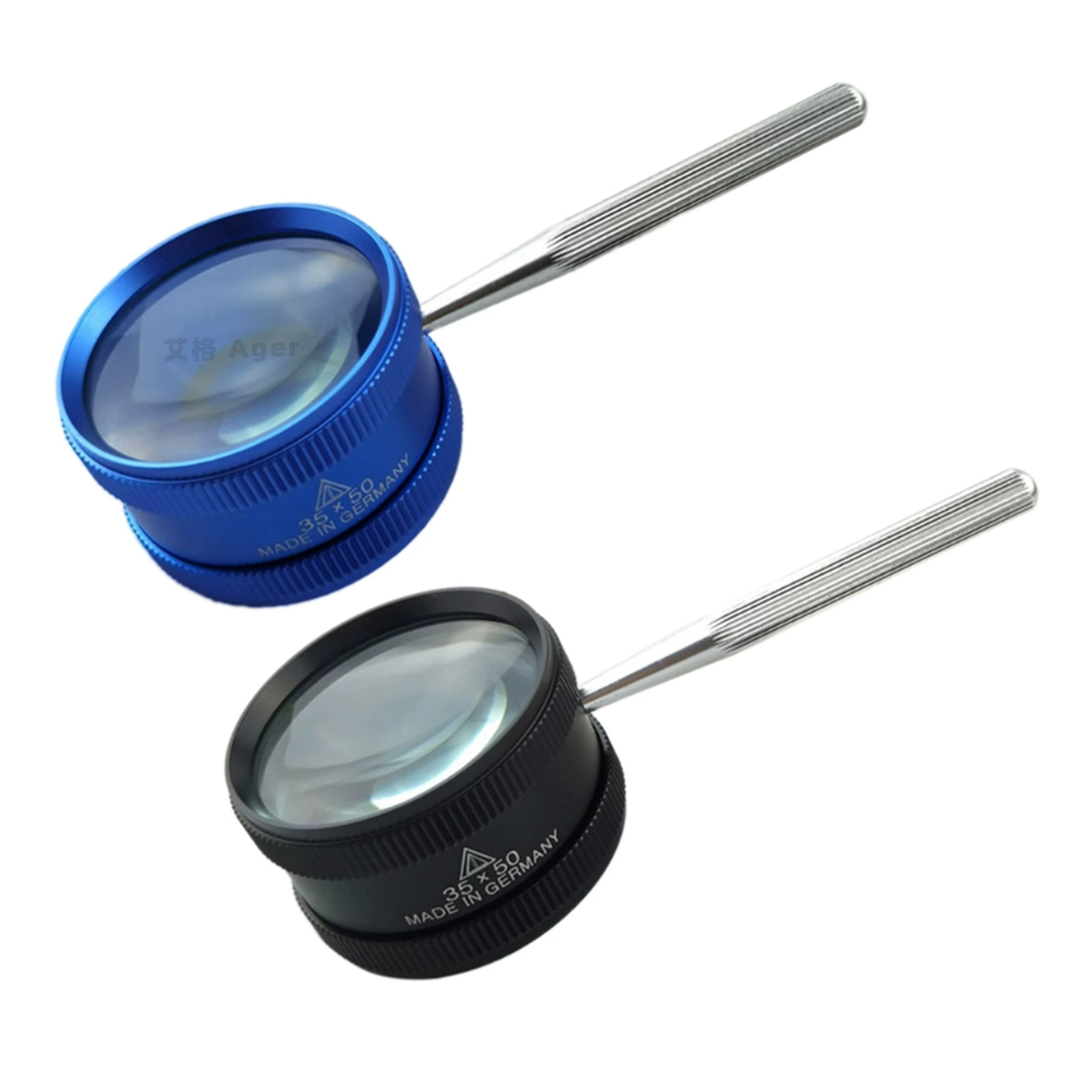 35 раз 50 мм высокие Антикварные Украшения Янтарное Оптическое стекло для чтения идентификации ручная Лупа с зеркальной тканью