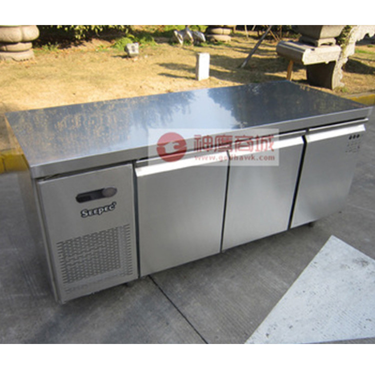 希派克三门不锈钢工作台 风冷保鲜冷藏披萨柜沙拉台