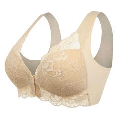 temu 欧米越境大きいサイズレースブラジャー薄型美背中ブラジャー前開き大きいサイズブラジャー希音授乳ブラジャー