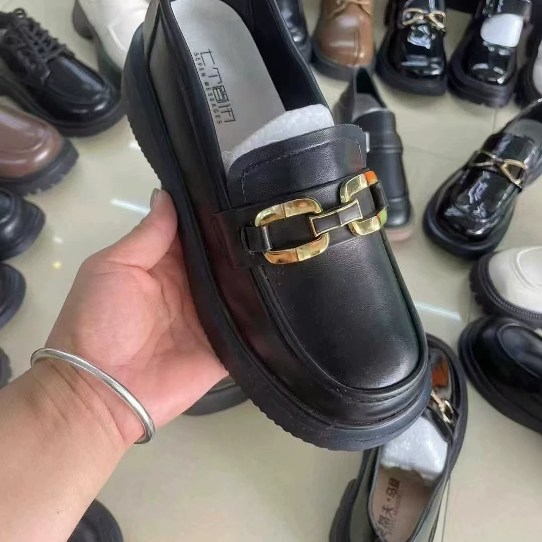 Little Xiangfeng одиночные туфли для женщин новый кожаный Lefu обувь для женщин один педаль Женская туфли для весны 2024 Британские ветровые туфли для маленьких кожаных туфель