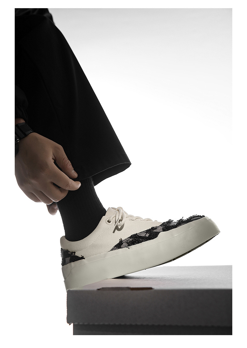 Vulcanized Rag Canvas Shoes For Men And Women Retro Style_voghion.com