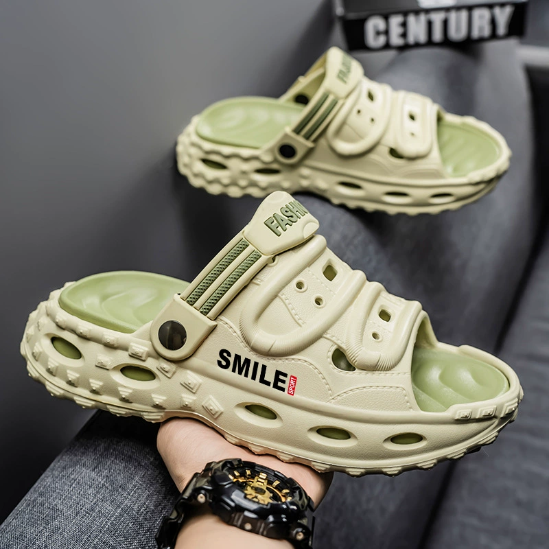 Сандалии для мужчин для ношения на улице летом, пляжные тапочки для мужчин для поездок на работу, сандалии большого размера