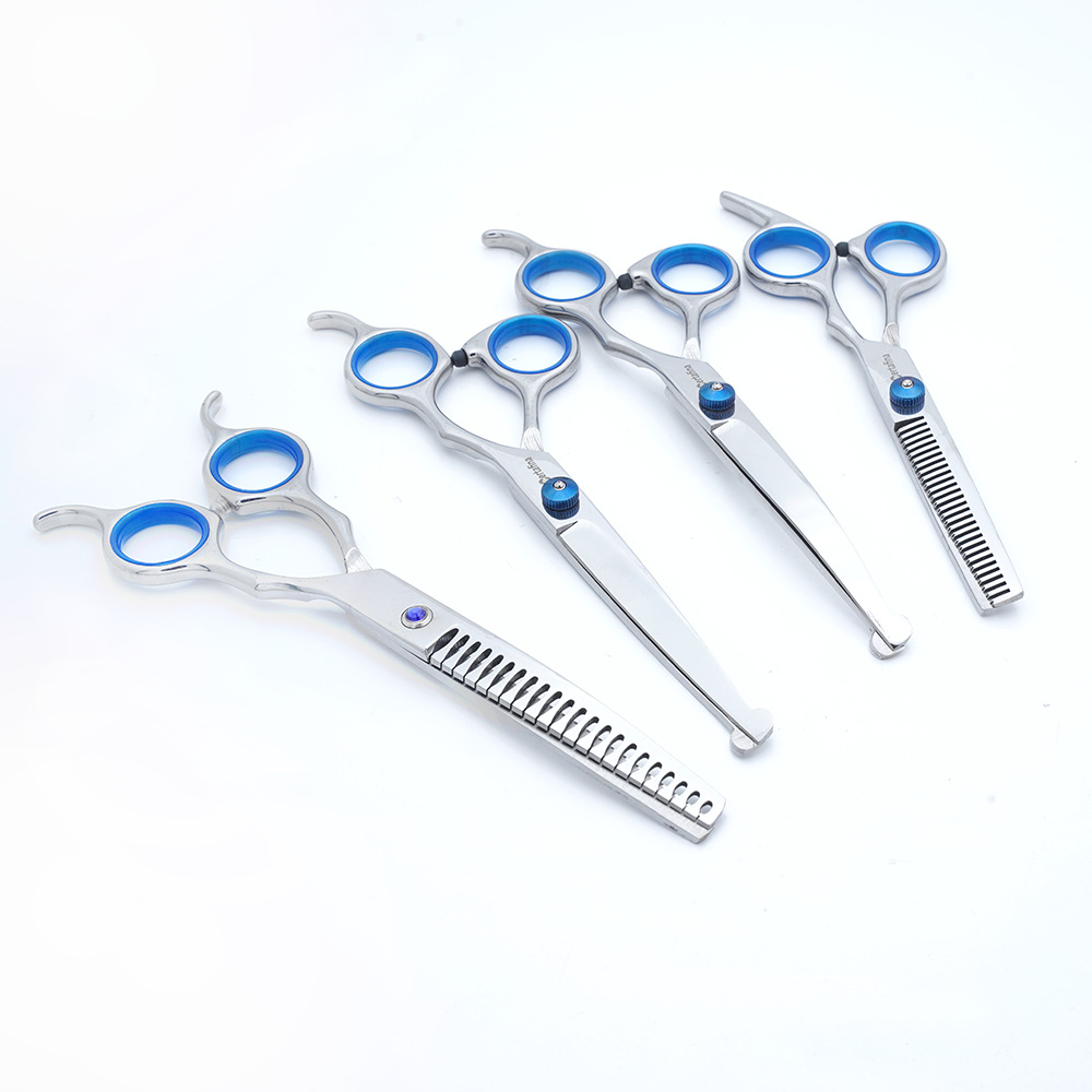 Tijeras para mascotas set de peluquería para perros herramientas de belleza tijeras de corte de pelo tijeras de flexión tijeras de corte tijeras