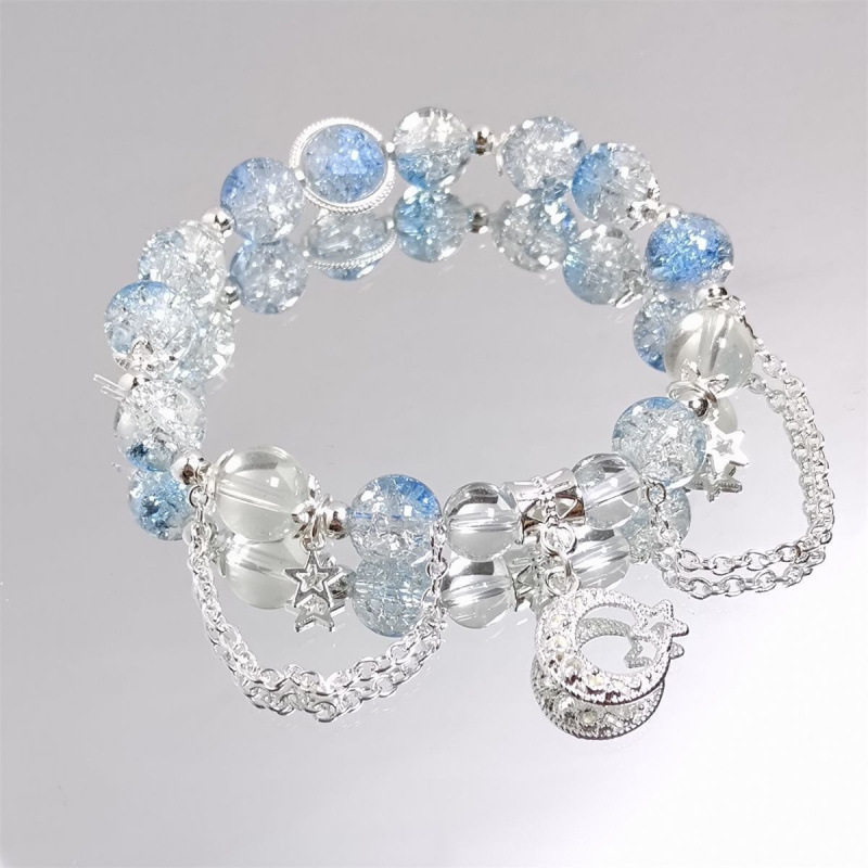 Popular Star Crystal Moon Bracelet for Women Niche Design Fresh and Sweet Versatile Bracelet Wholesale Popular Star Crystal Moon Bracelet for Women Niche Design Fresh and Sweet Versatile Bracelet Wholesale