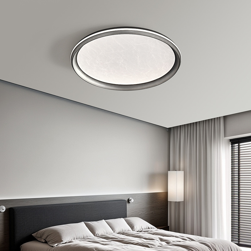 Luz de techo del dormitorio moderna lujosa alta sensación redonda ultra delgada inteligente LED estudio minimalista italiano sala de protección de ojos