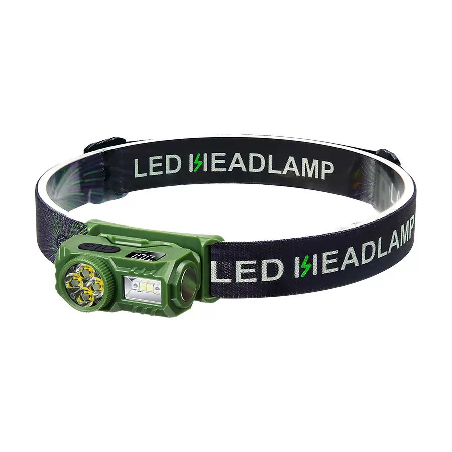 Nueva luz transfronteriza LED inducción luz de cabeza exterior super brillante luz de viaje impermeable cabeza de pesca luz de trabajo