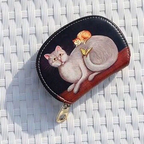 1191# Cute Cat Girl 9 Card-Can be used to hold change for driver’s license