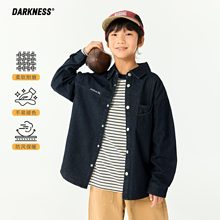 DK童装25秋装复古休闲女男童开衫牛仔外套衬衫儿童中大童洋气上衣