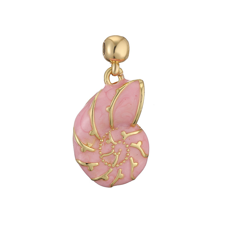 1g Weight Pendant Jewelry Making Type Copper Material Geometric, Letter, Conch Pattern Colorful Diamond Inlaid Copper Necklace DIY Personalized Mermaid Turtle Sea Snail O-shaped Women's Jewelry Accessories 44