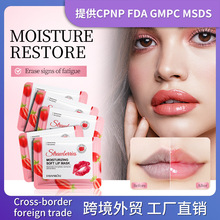 全英文FAYANKOU草莓滋润唇膜保湿水晶唇膜淡化唇纹去死皮外贸跨境