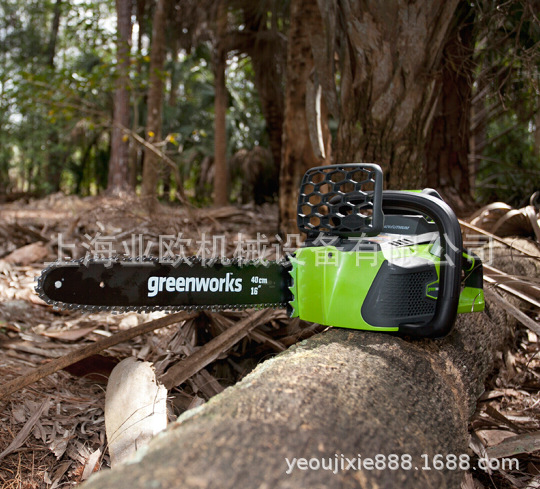 16寸家用修枝伐木锯 小型电链锯 格力博40V充电式锂电锯
