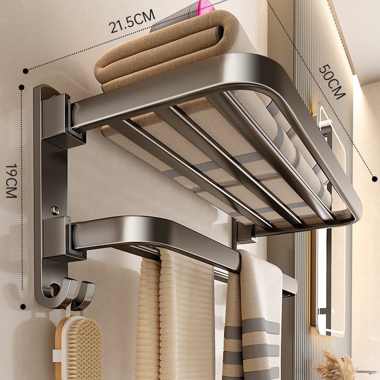 Space double-layer bath towel, pendant, hanging rod