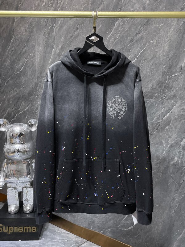 Chrome Heart Hoodie 克罗伈十字架连帽卫衣跨境宽松男女拉链帽衫|undefined