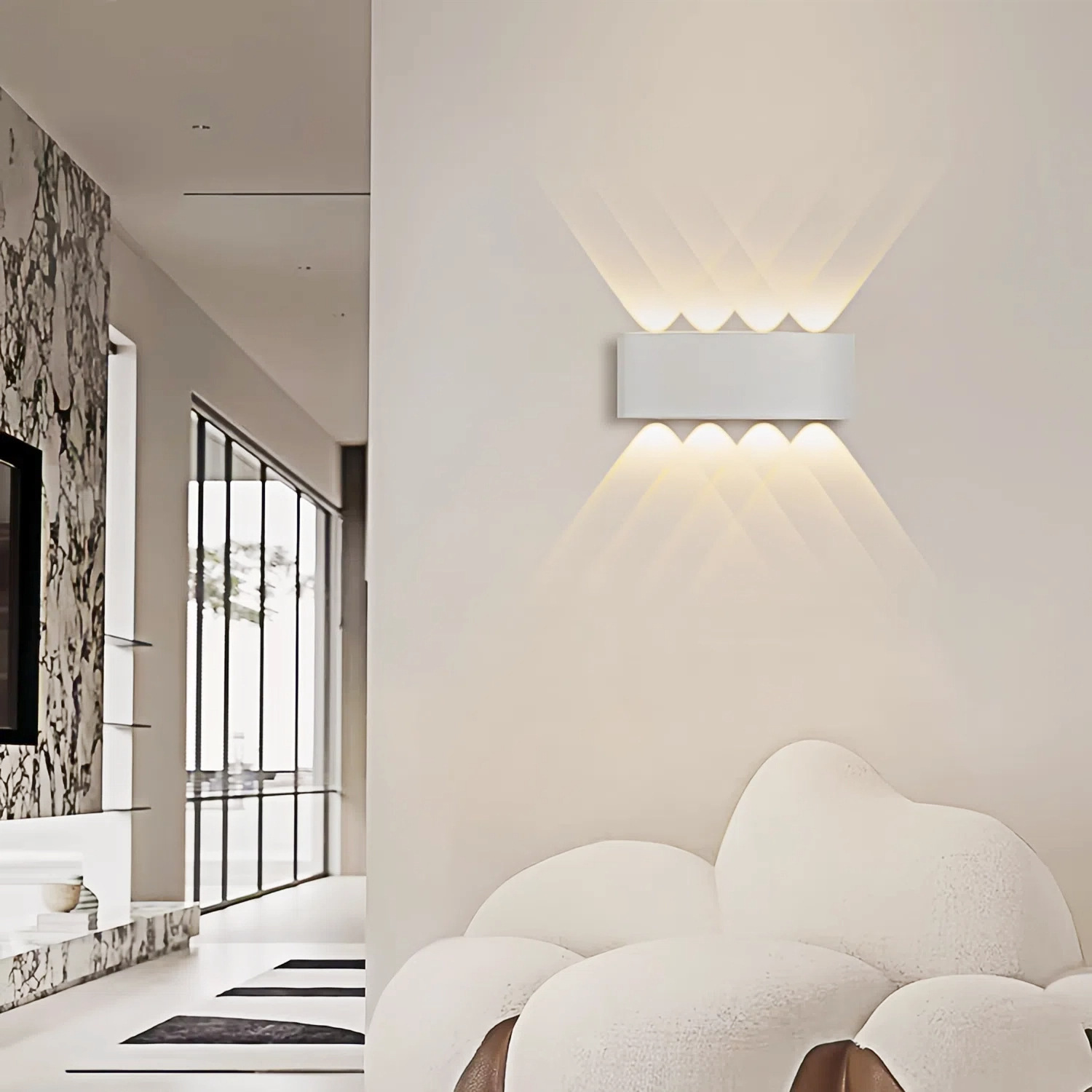 lámpara de pared moderna y simple dormitorio cabezal de cama lámpara de pared recargable sin perforación lámpara de pared de fondo sala de estar lámpara de pared de jardín lámpara de pared